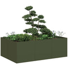 Plant box 120x80x40 cm steel olive green