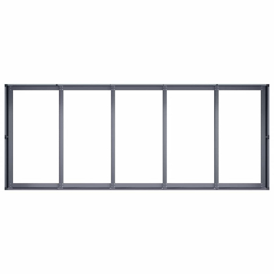 Plantenbak 200x80x40 cm staal antracietkleurig