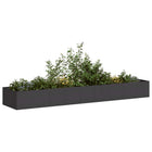 Plantenbak 360x80x40 cm staal zwart