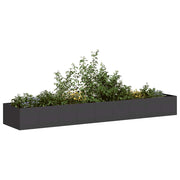 Planter 360x80x40 cm steel black