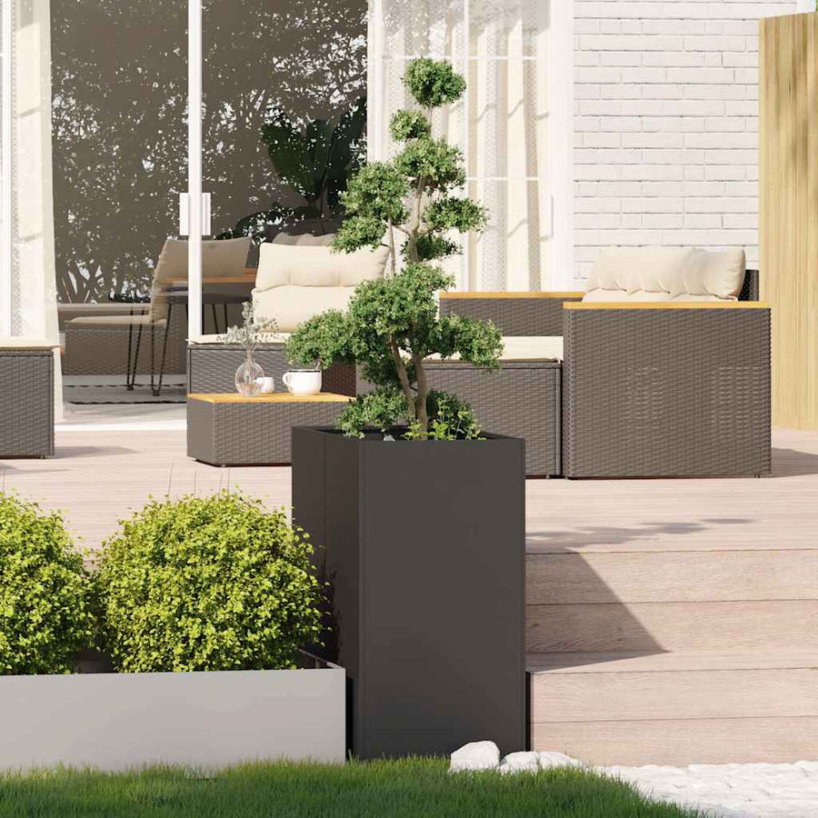 Plantenbak 40x80x80 cm staal zwart