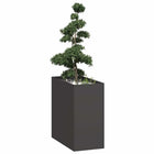 Planter 40x80x80 cm steel black