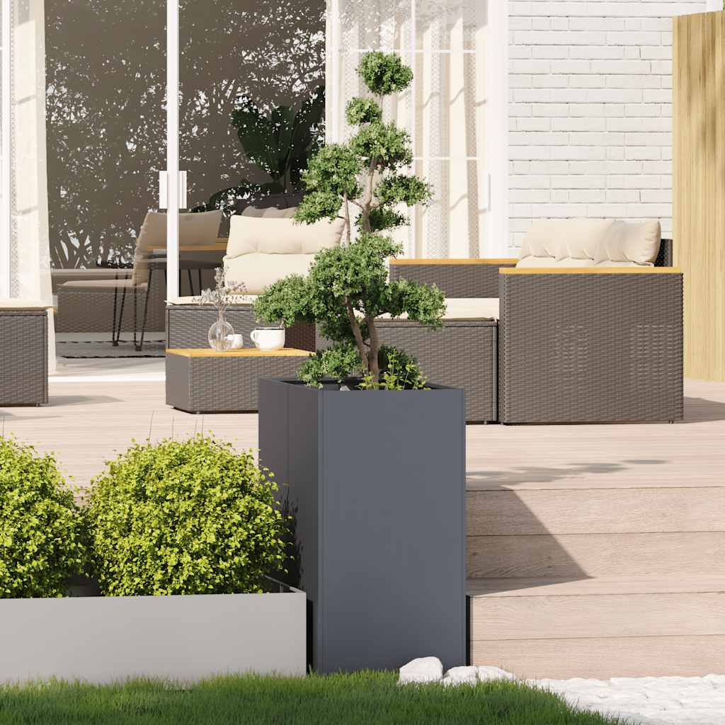 Plantenbak 40x80x80 cm staal antracietkleurig