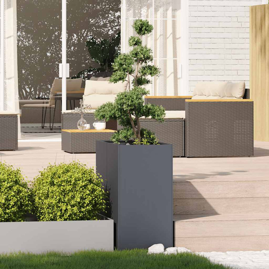 Plantenbak 40x80x80 cm staal antracietkleurig