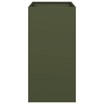 Plantenbak 40x80x80 cm staal olijfgroen