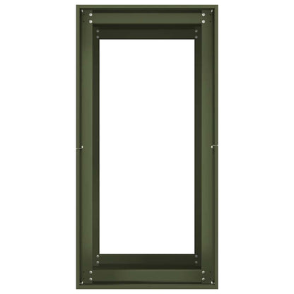 Plantenbak 40x80x80 cm staal olijfgroen