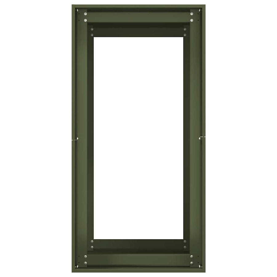 Plantenbak 40x80x80 cm staal olijfgroen