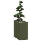 Planter 40x80x80 cm steel olive green