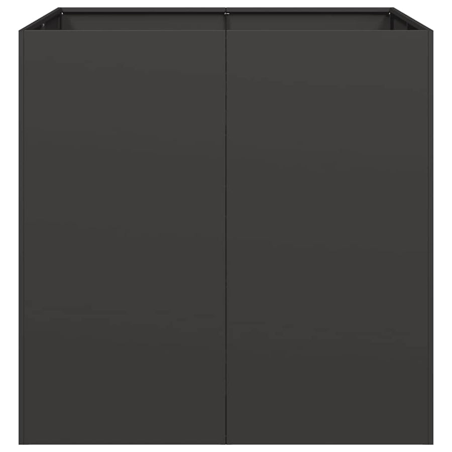 Plantenbak 80x80x80 cm staal zwart