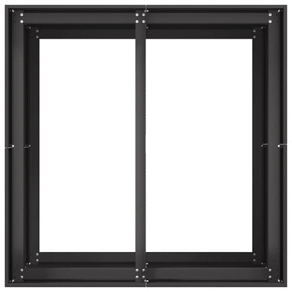 Plantenbak 80x80x80 cm staal zwart