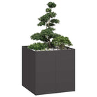 Planter 80x80x80 cm steel black