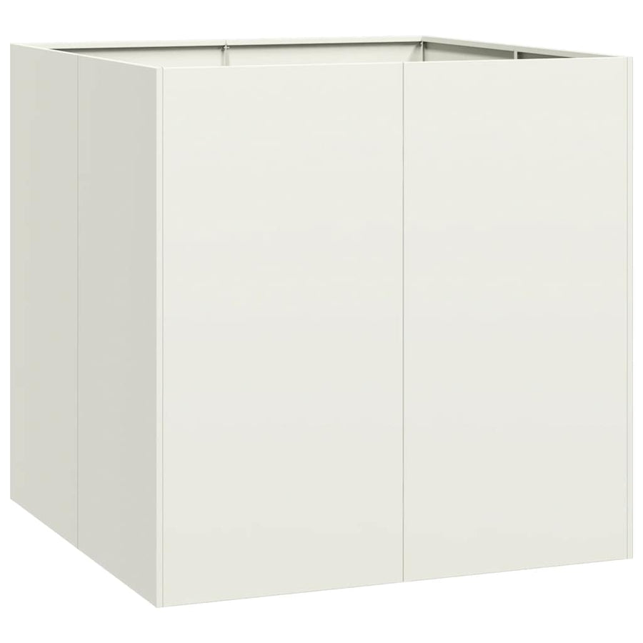 Plantenbak 80x80x80 cm staal wit