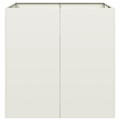 Plantenbak 80x80x80 cm staal wit