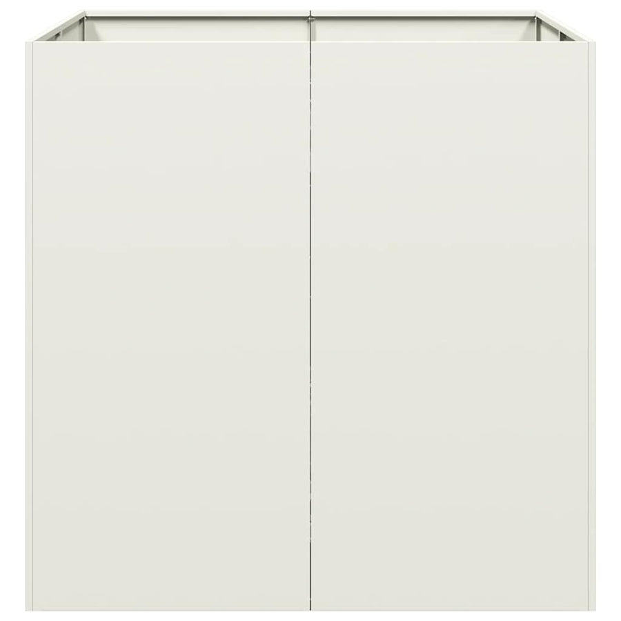 Plantenbak 80x80x80 cm staal wit