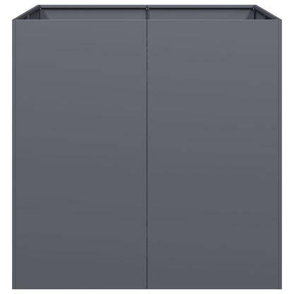 Plantenbak 80x80x80 cm staal antracietkleurig