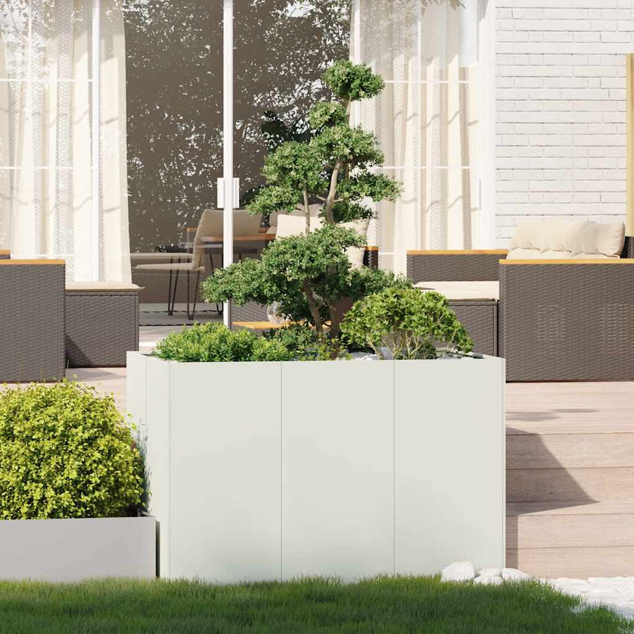 Plantenbak 120x80x80 cm staal wit