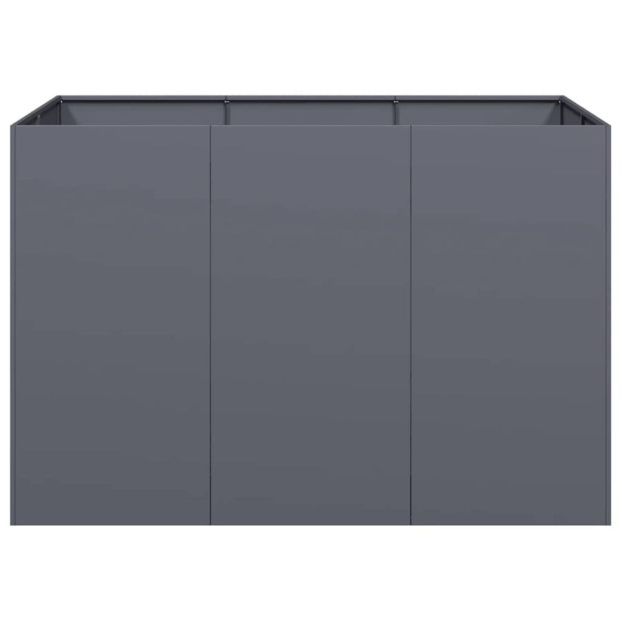 Plantenbak 120x80x80 cm staal antracietkleurig