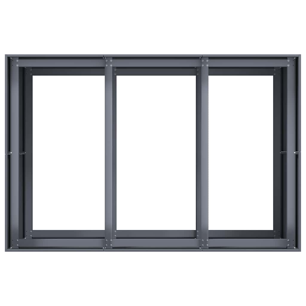 Plantenbak 120x80x80 cm staal antracietkleurig