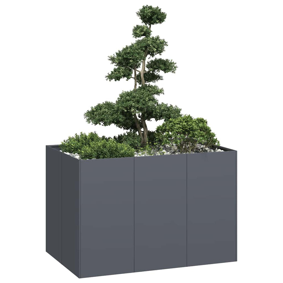 Plantenbak 120x80x80 cm staal antracietkleurig