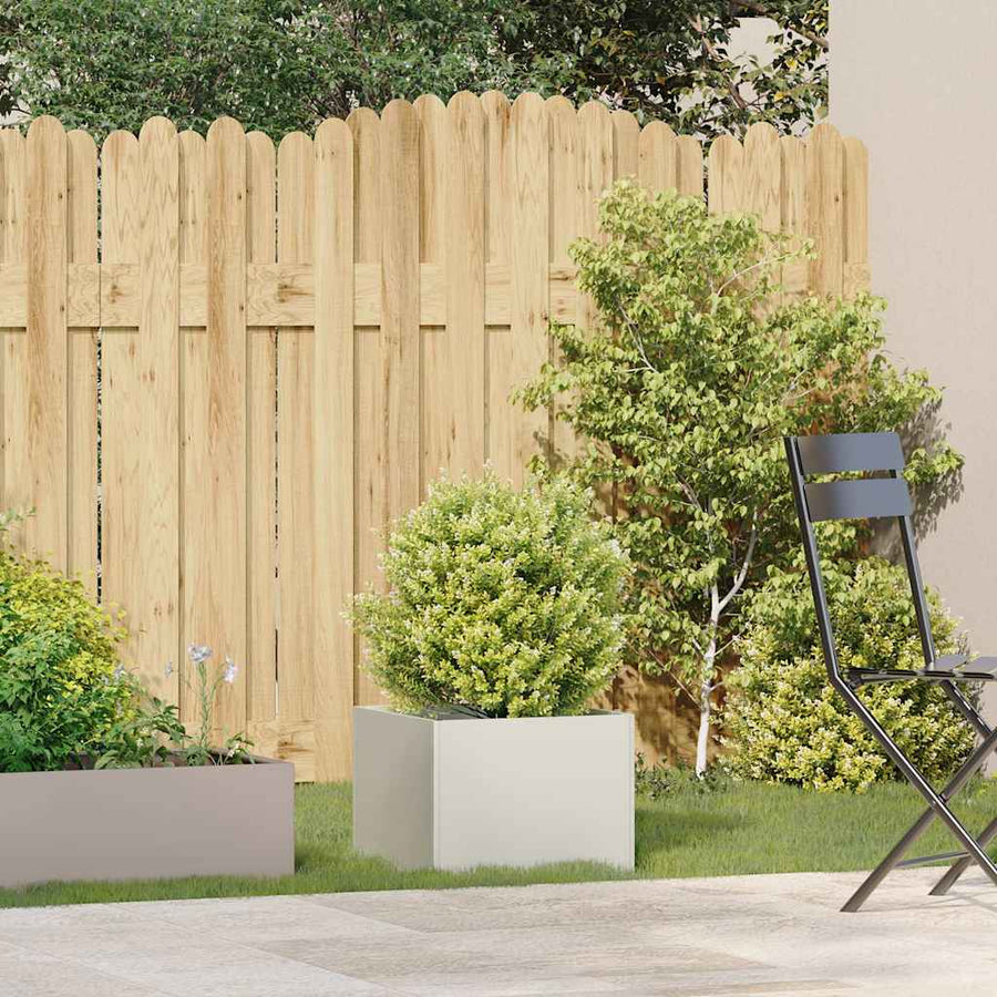 Plantenbak 40x40x30 cm staal wit