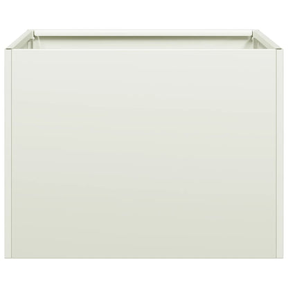 Plantenbak 40x40x30 cm staal wit