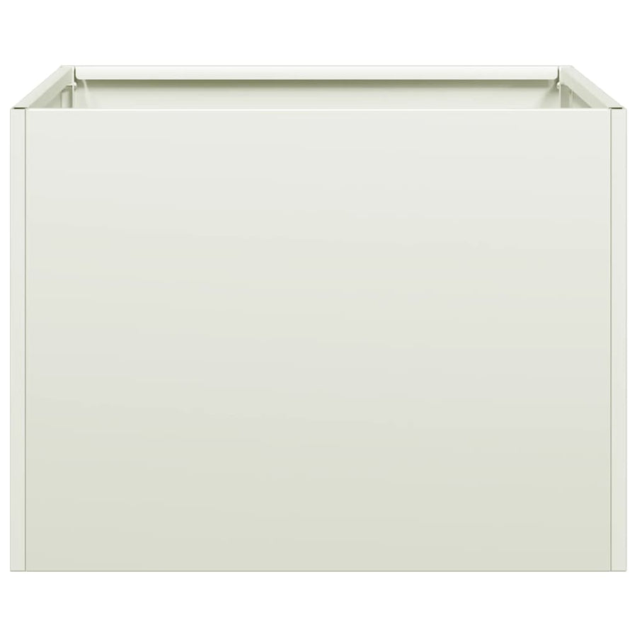 Plantenbak 40x40x30 cm staal wit