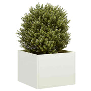 Plant pot 40x40x30 cm steel white