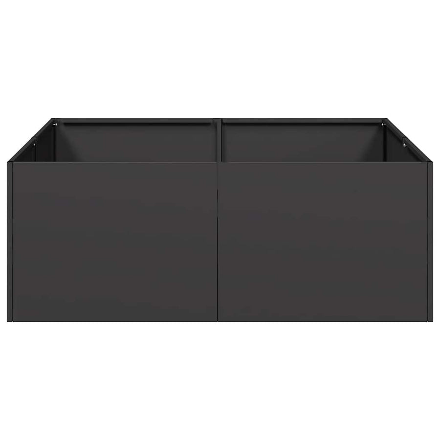 Plantenbak 80x80x30 cm staal zwart