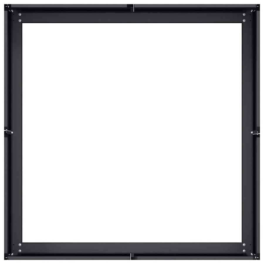 Plantenbak 80x80x30 cm staal zwart