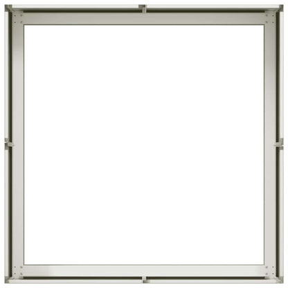 Plantenbak 80x80x30 cm staal wit