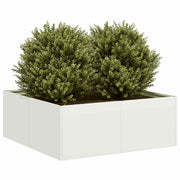 Planter 80x80x30 cm steel white