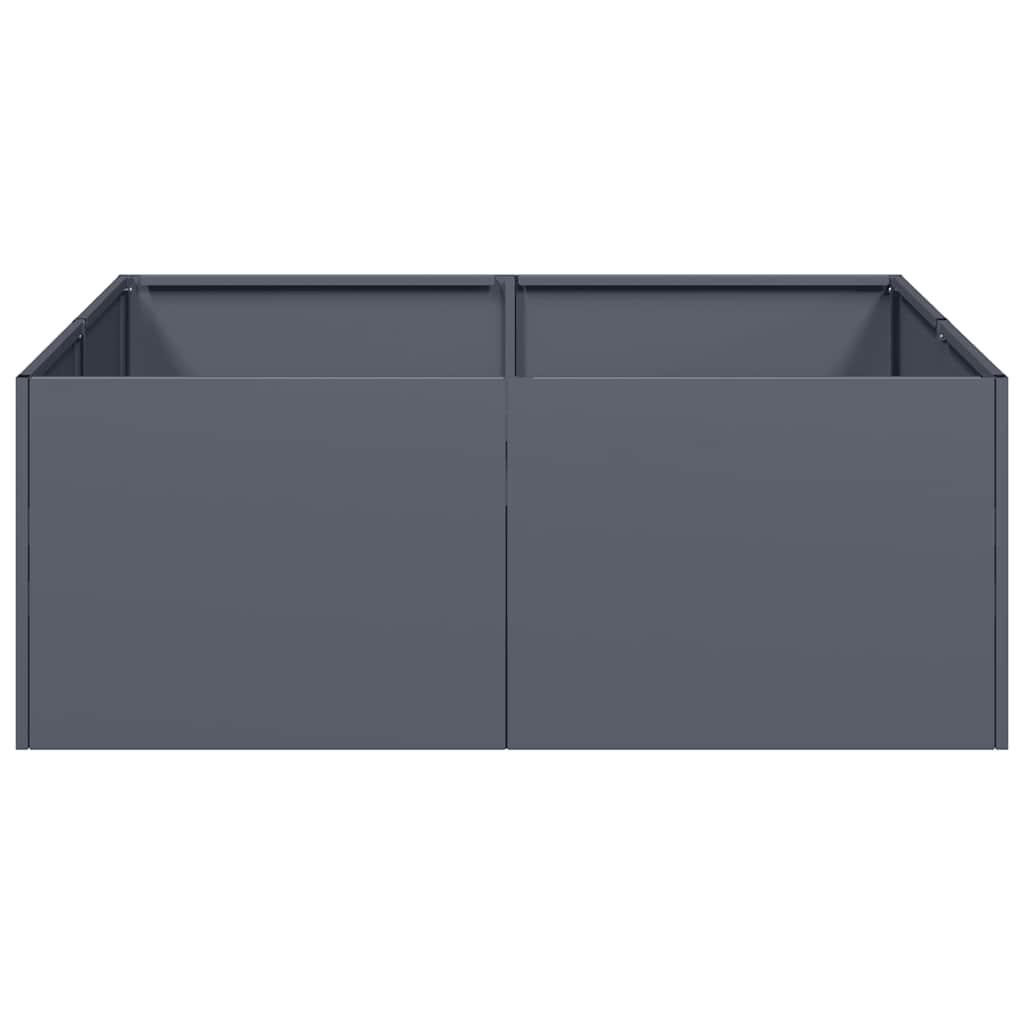 Plantenbak 80x80x30 cm staal antracietkleurig
