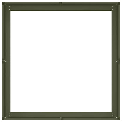 Plantenbak Staal Olijfgroen 80 x 80 x 30 cm