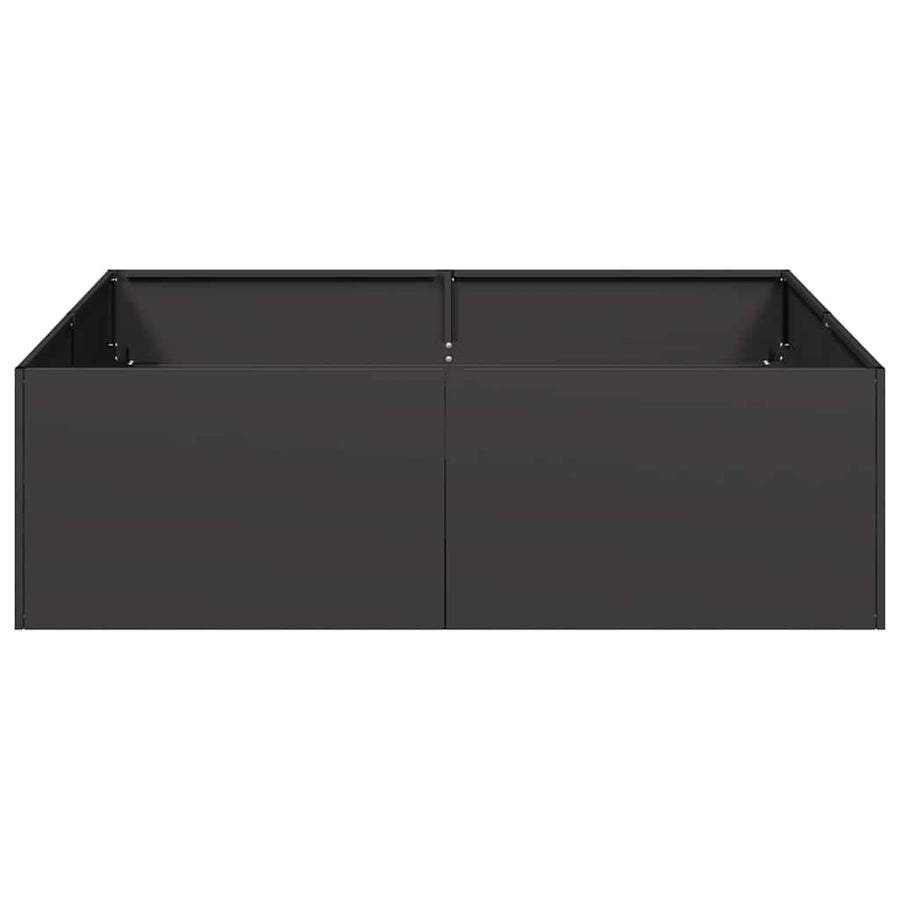 Plantenbak 100x100x30 cm staal zwart
