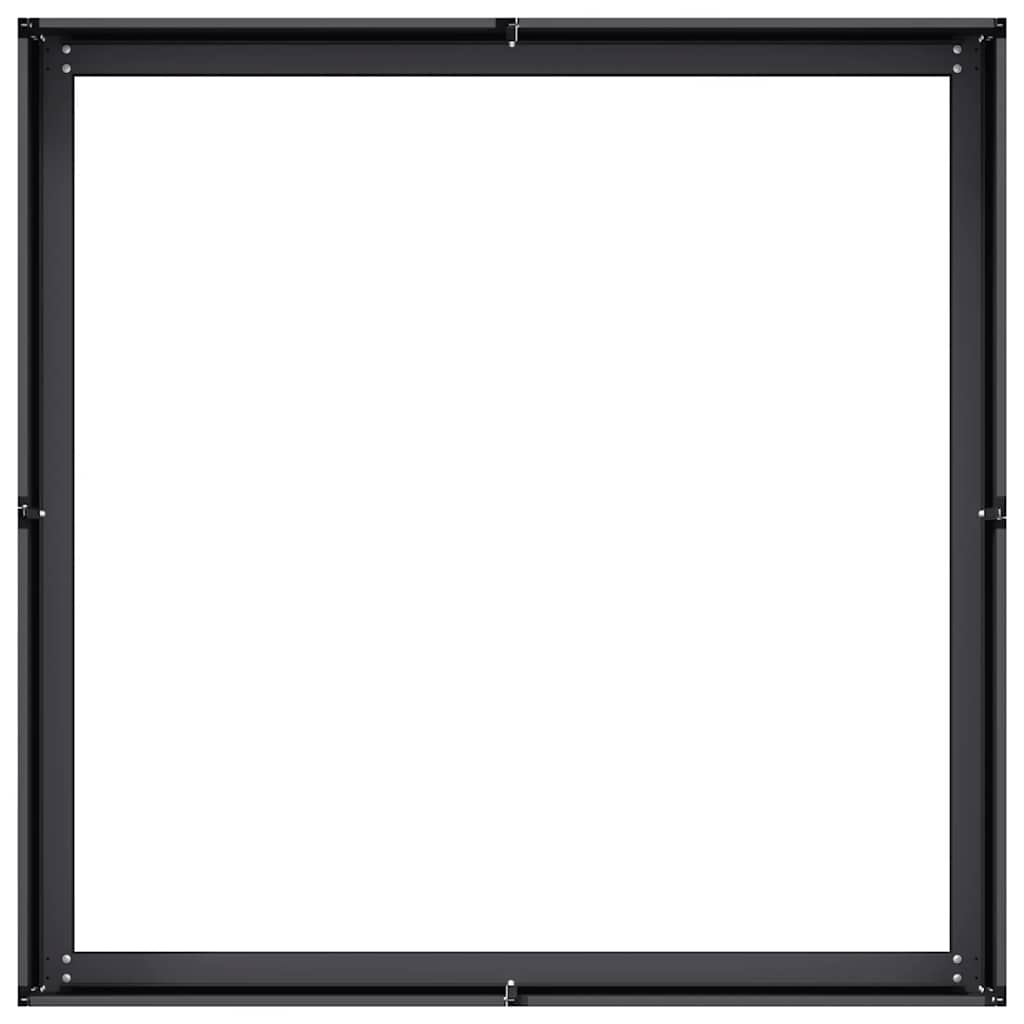 Plantenbak 100x100x30 cm staal zwart