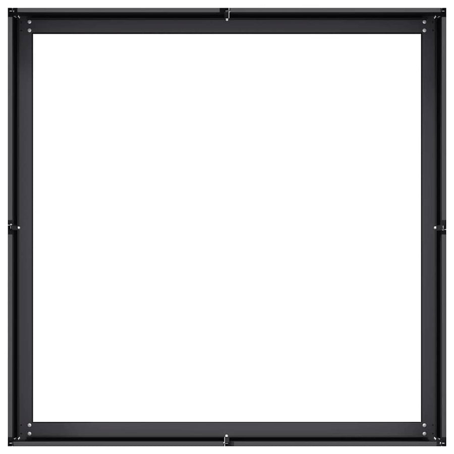 Plantenbak 100x100x30 cm staal zwart
