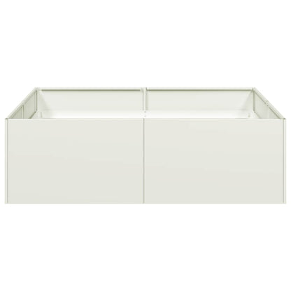 Plantenbak 100x100x30 cm staal wit