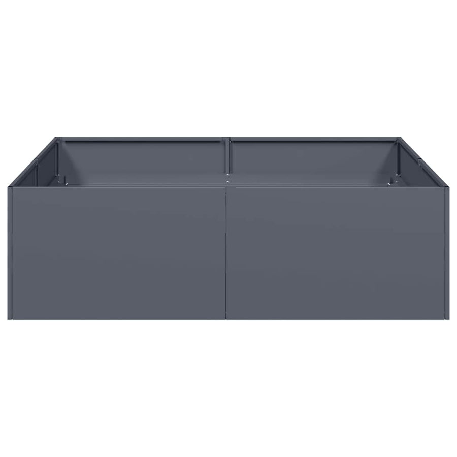 Plantenbak 100x100x30 cm staal antracietkleurig