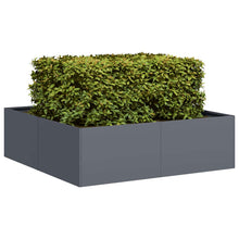 Plantenbak 100x100x30 cm staal antracietkleurig