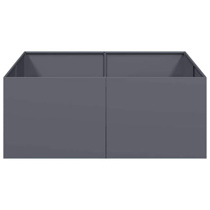 Plantenbak 100x100x40 cm staal antracietkleurig