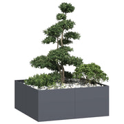 Planter 100x100x40 cm steel anthracite