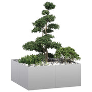 Planter 100x100x40 cm galvanized steel