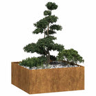 Plantenbak 100x100x40 cm weervast staal roestig