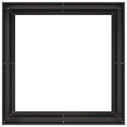 Plantenbak 100x100x80 cm staal zwart