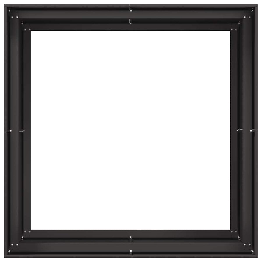 Plantenbak 100x100x80 cm staal zwart