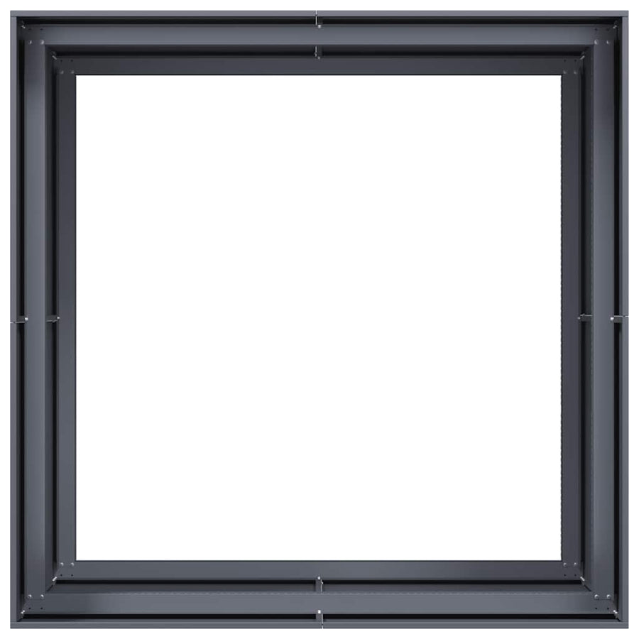 Plantenbak 100x100x80 cm staal antracietkleurig