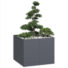Plantenbak 100x100x80 cm staal antraciet