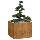 Plantenbak 100x100x80 cm weervast staal roestig