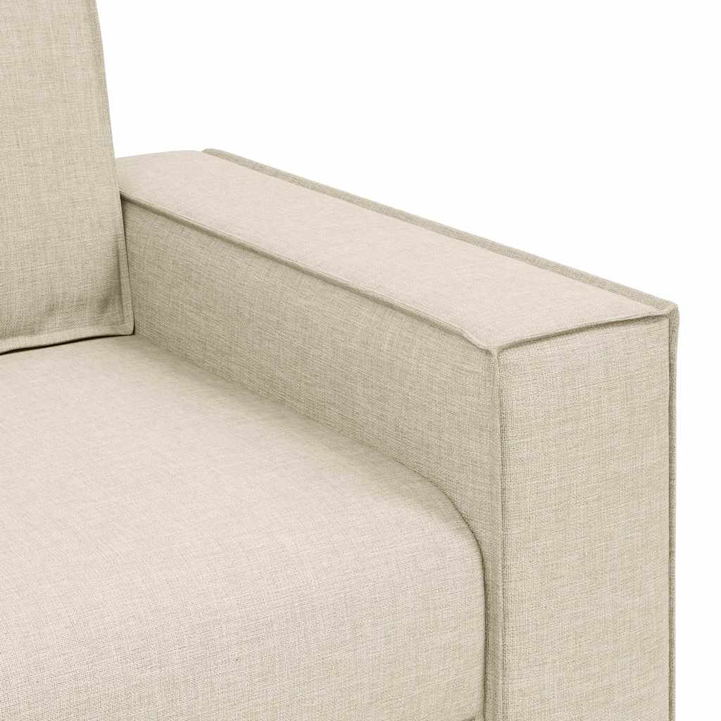 Bankstel 3 pcs Beige Linnen-mix stof