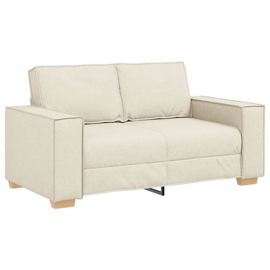 Bankstel 3 pcs Beige Linnen-mix stof